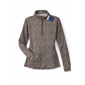Tommy Bahama Everyday Active Leopard Print Quarter-Zip Top
